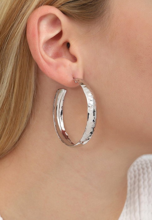 Heliophilia Silver VDKP2121 Pendientes en Tono Plateado para Mujer, Diseño Elegante y Atemporal, Talla Única, Largo 0.75 cm, Ancho 5.75 cm